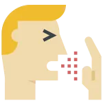 Sneezing Sniffling Wheezing SVG Icon